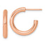 14k Rose Gold Polished 3.0 x 20mm Tube C-Hoop Post Earrings