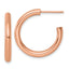 14k Polished 3.0 x 25mm Tube C-Hoop Post Earrings