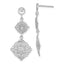 Filigree Stud Dangle Earrings in 14K White Gold, 15mm Diamond-Cut - Sophia Jewelers