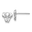 14k White Gold Elephant Earrings