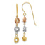 Love Knot Dangle Earrings in 14K Tri-Color Gold - Sophia Jewelers