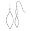 Twisted Oblong Dangle Earrings in 14K White Gold - Sophia Jewelers