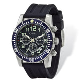 Mens Chisel Black Dial & Silicone Strap Chronograph Watch