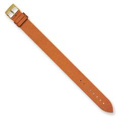 Moog Gold-plated Orange Glimmer Finish Satin Fabric Watch Band