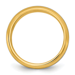 14k Two-Tone Y/W 7mm Beveled Edge Wedding Band Size 13.5