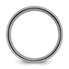 Chisel Tantalum Brushed and Polished 8mm Beveled Edge Band