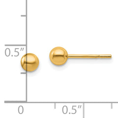 Sterling Silver Gold-plated 4mm Polished Ball Post Earrings