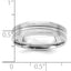 14k White Gold 6mm Heavyweight Comfort Fit Brushed Satin with Center Groove Wedding Band