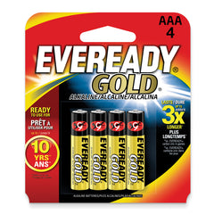 (4) Pack of Eveready Gold AAA Alkaline Batteries