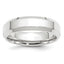 6.0mm 10K White Gold Beveled Edge Comfort Fit Wedding Band - Sophia Jewelers