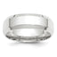 14k White Gold 7mm Beveled Edge Comfort Fit Wedding Band