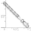 14K White Gold 8 inch 3mm Concave Anchor with Lobster Clasp Bracelet