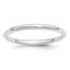 2.0mm 10K White Gold Standard Comfort Fit Wedding Band - Sophia Jewelers
