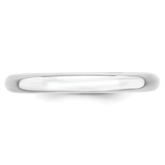 14k White Gold 3mm Standard Weight Comfort Fit Wedding Band Size 13.5