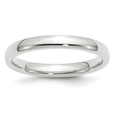 14k White Gold 3mm Standard Weight Comfort Fit Wedding Band Size 13.5