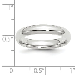 10k White Gold 4mm Standard Weight Comfort Fit Wedding Band Size 14