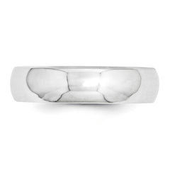 14k White Gold 5mm Standard Weight Comfort Fit Wedding Band Size 13.5