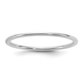 1.0mm 10K White Gold Lightweight Comfort Fit Wedding Band - Sophia Jewelers