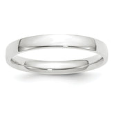14k White Gold 3mm Lightweight Comfort Fit Wedding Band Size 13.5