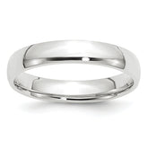 14k White Gold 4mm Lightweight Comfort Fit Wedding Band Size 13.5