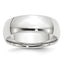 14k White Gold 7mm Lightweight Comfort Fit Wedding Band