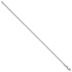14k White Gold 2.2mm Flat Beveled Curb Chain