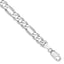 Figaro Chain Bracelet in 14K White Gold, 7.5mm, 8 Inch - Sophia Jewelers