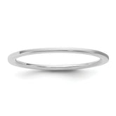 1.0mm 10K White Gold Standard Flat Comfort Fit Wedding Band - Sophia Jewelers