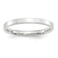 14k White Gold 2.5mm Standard Weight Flat Comfort Fit Wedding Band
