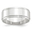 14k White Gold 8mm Flat with Step Edge Wedding Band