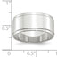 14k White Gold 10mm Flat with Step Edge Wedding Band