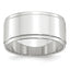 10.0mm 10K White Gold Flat with Step Edge Wedding Band - Sophia Jewelers