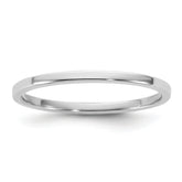 1.5mm 10K White Gold Lightweight Flat Wedding Band - Sophia Jewelers