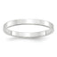 2.5mm 10K White Gold Lightweight Flat Wedding Band - Sophia Jewelers