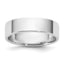 10K White Gold Flat Wedding Band 5.5mm