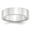 6.0mm 10K White Gold Lightweight Flat Wedding Band - Sophia Jewelers