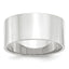 14k White Gold 10mm Lightweight Flat Wedding Band