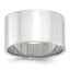12.0mm 10K White Gold Lightweight Flat Wedding Band - Sophia Jewelers