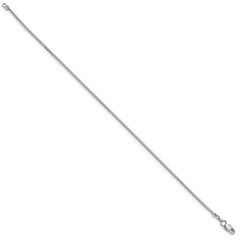 14K White Gold 7 inch .9mm Franco with Lobster Clasp Bracelet