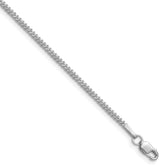 14K White Gold 24 inch 1.3mm Franco with Lobster Clasp Chain