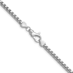 14K White Gold 26 inch 3mm Franco with Fancy Lobster Clasp Chain