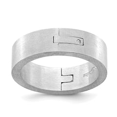 14k White Gold 6mm CLIQ Hinged Shank Size 10