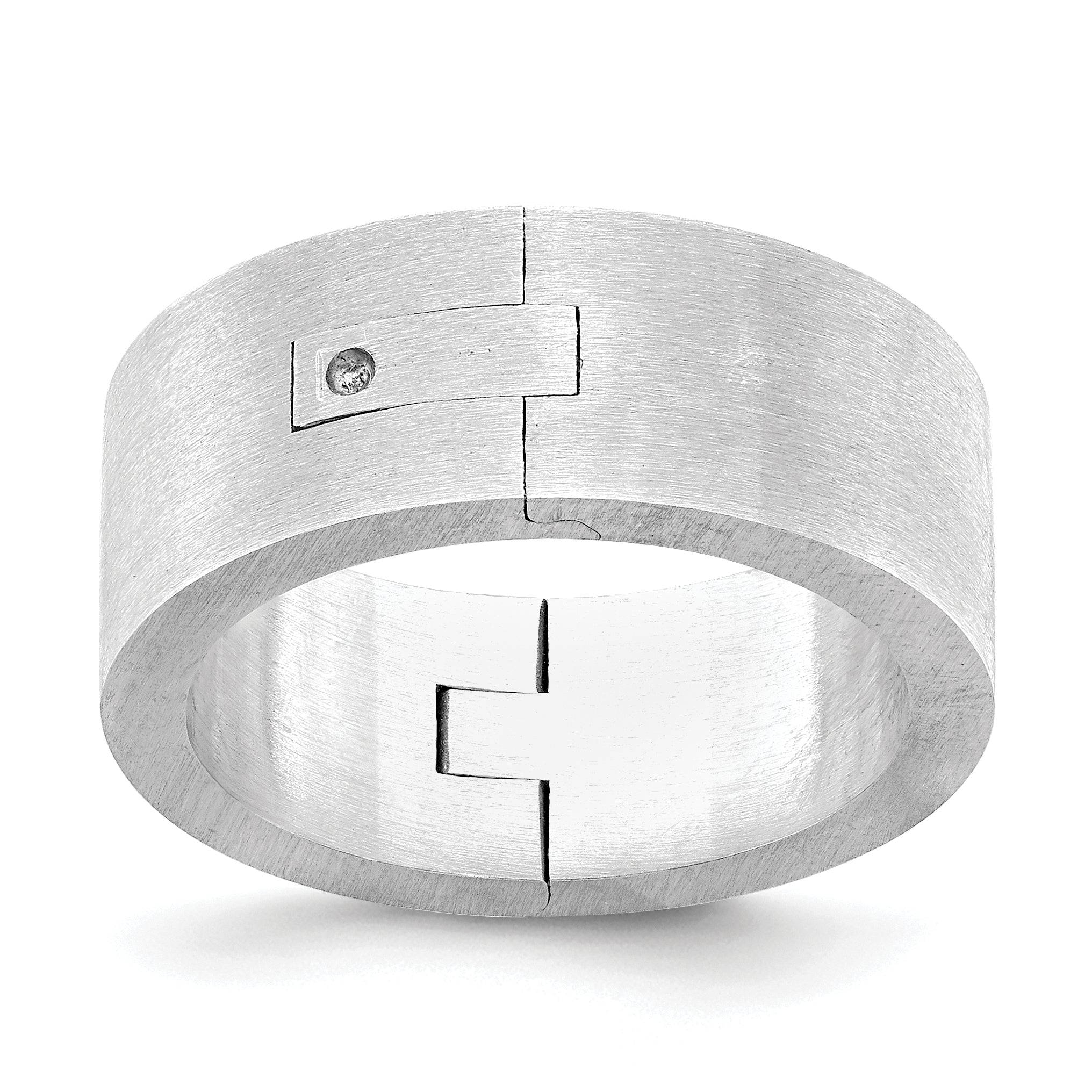 14k White Gold 8mm CLIQ Hinged Shank Size 9.5