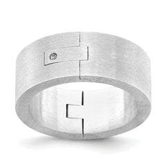 14k White Gold 8mm CLIQ Hinged Shank Size 9.5