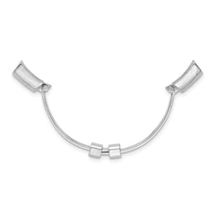 14k White Gold 2.6mm Finger Size 5-7 Adjusto Shank