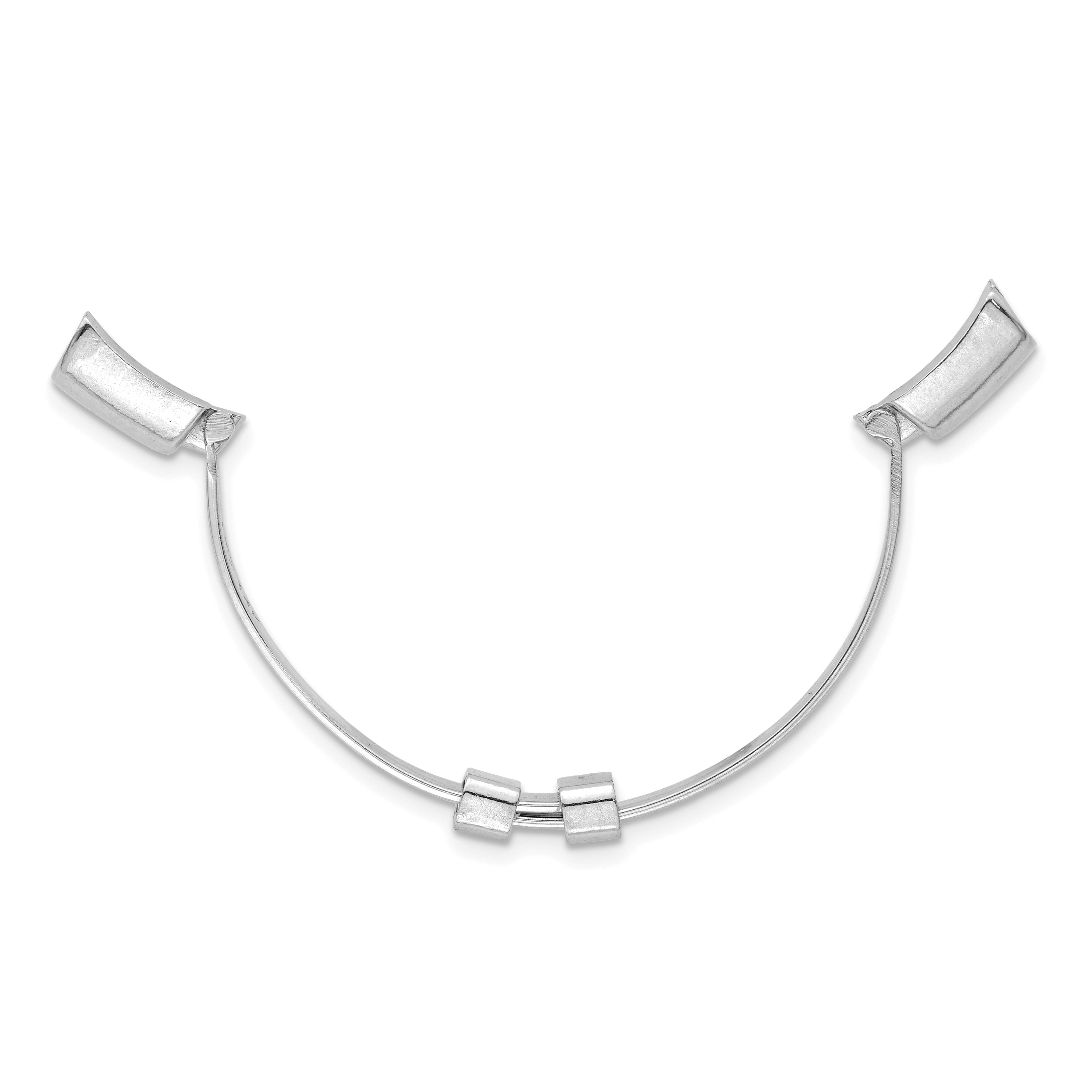 14k White Gold 2.6mm Finger Size 7-9 Adjusto Shank