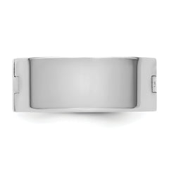 14kw CLIQ 8mm Hinged Flat Wedding Band Size 12.5