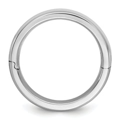 14kw CLIQ 4mm Hinged Beveled Edge Wedding Band Size 12