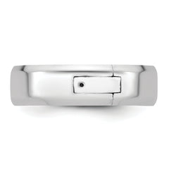 14kw CLIQ 6mm Hinged Beveled Edge Wedding Band Size 12.5