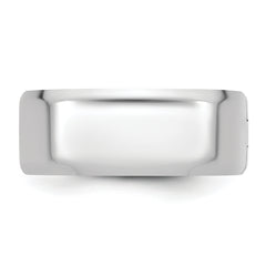 14kw CLIQ 8mm Hinged Beveled Edge Wedding Band Size 12.5